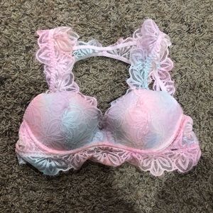 vS Pink Date Night Push Up Bralette